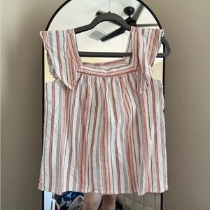 Copper Key Red and White Striped Blouse